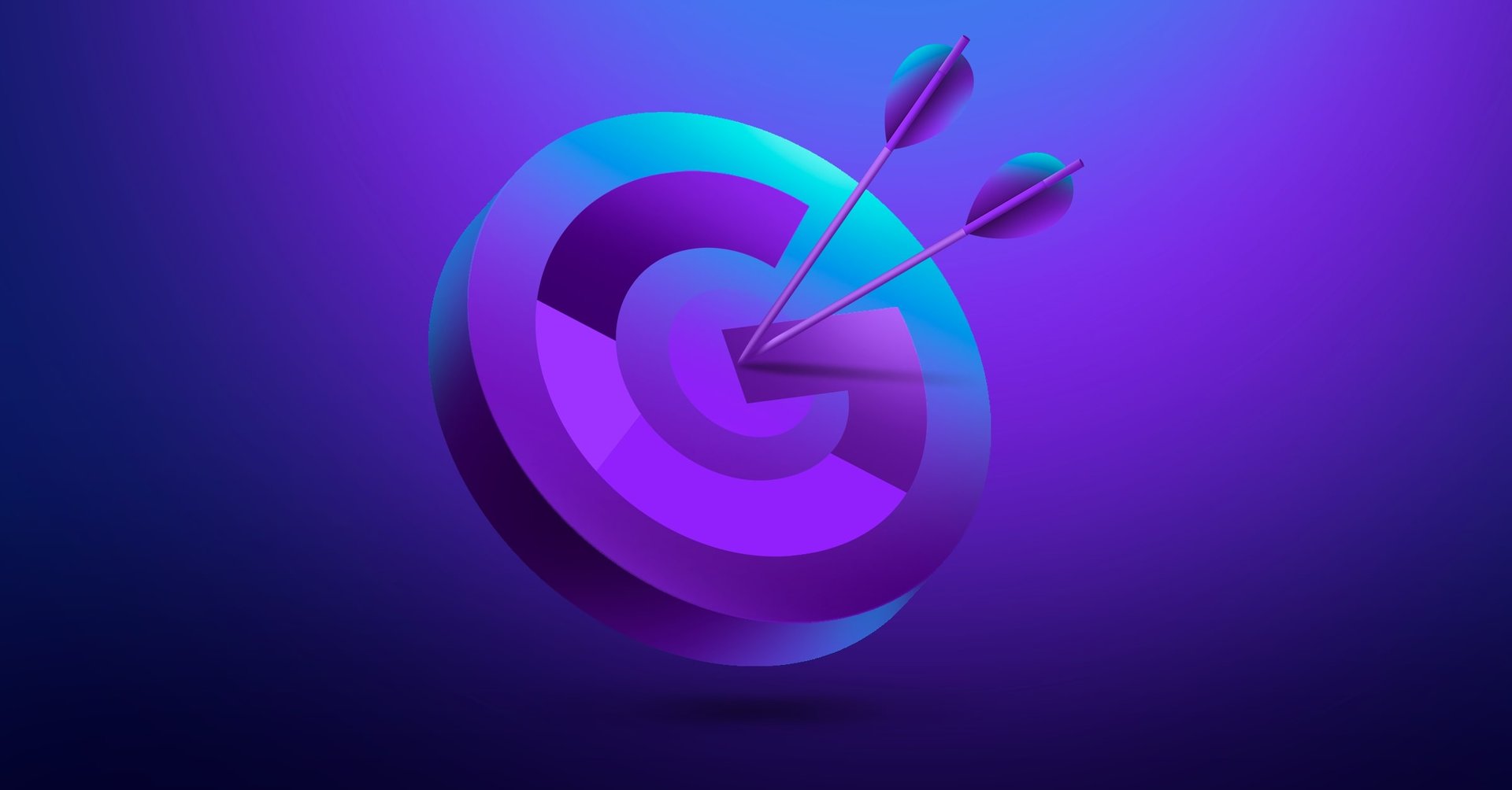 Archery target with arrows illustration