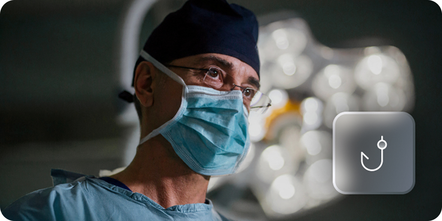 Surgeon in an operating room