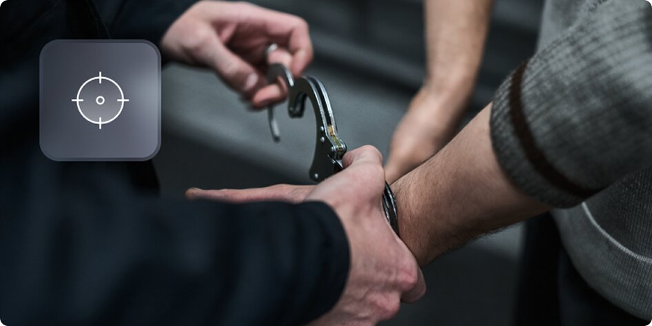 Person being handcuffed